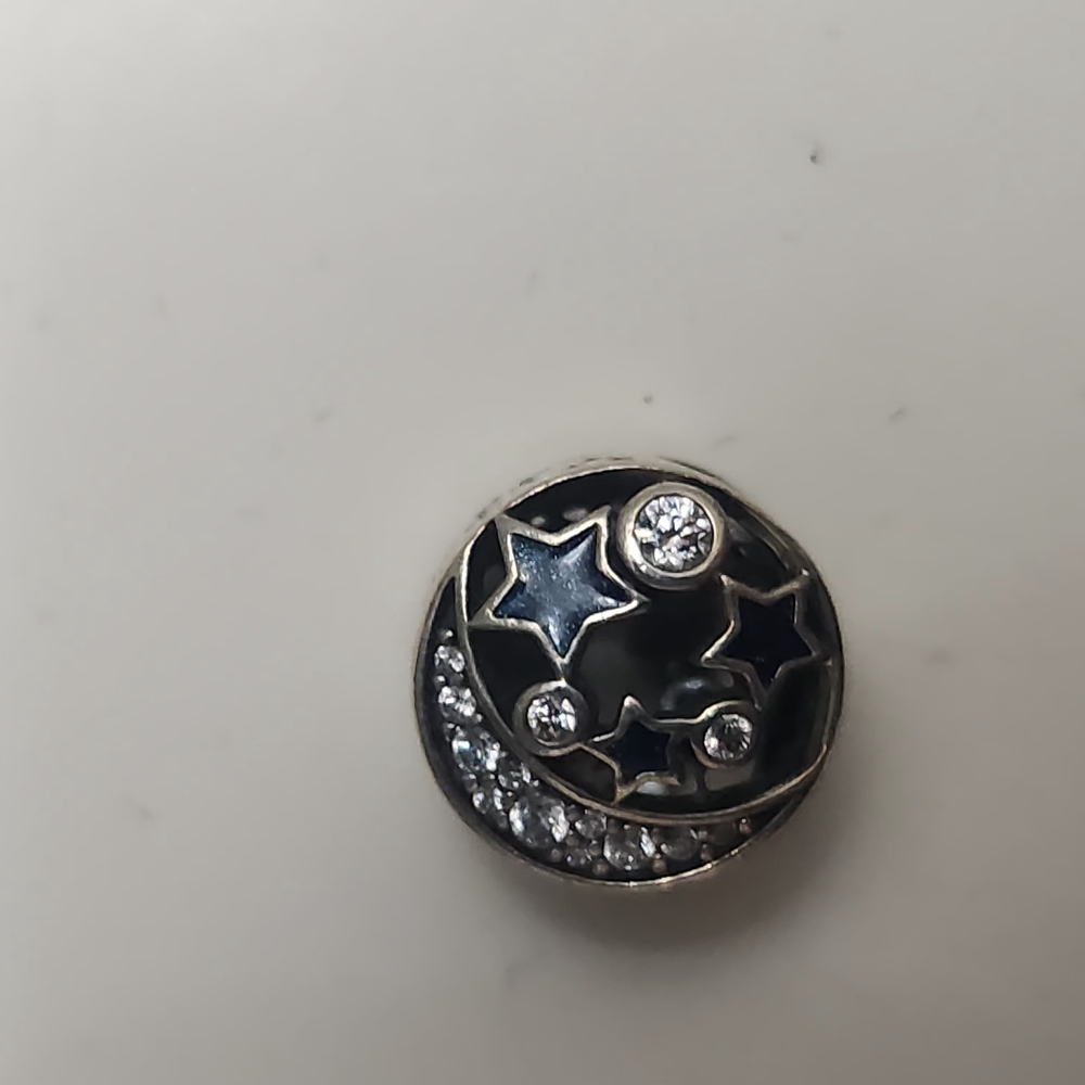 Elegant Silver Starry Night Pendant